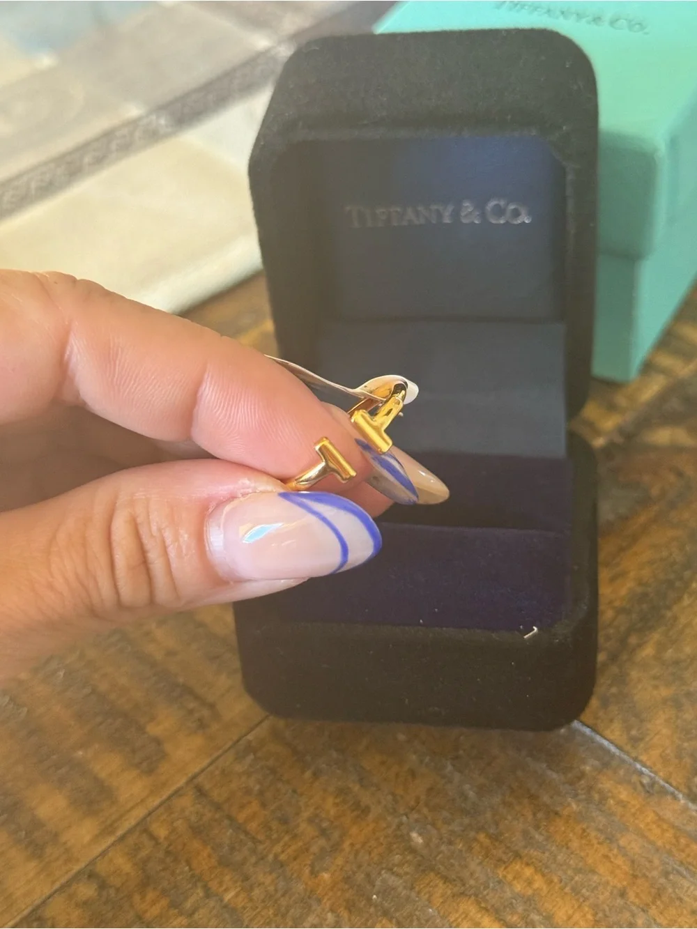 Tiffany T-ring NWT and box, size 8.